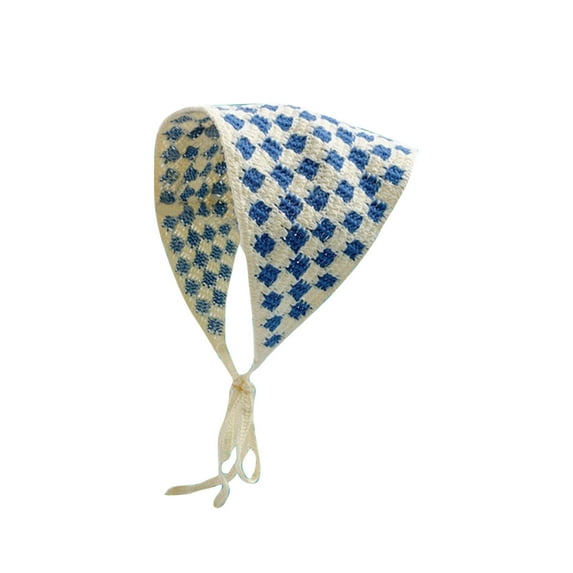 Gift for Kids Matoen Sweet and Lovely Headband Hand Crocheted Hollow Three Corner Scarf for Parties, Trips, and Picnics