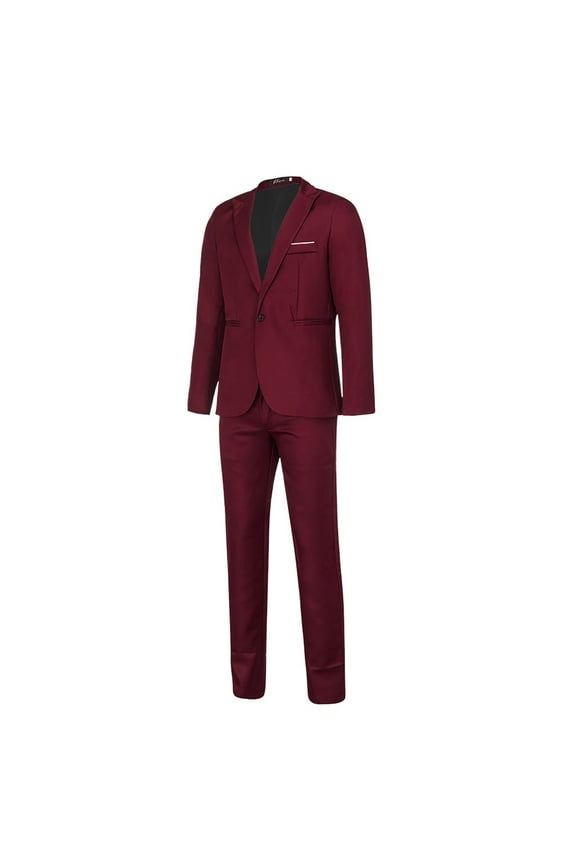 Gift for Mens Juebong Men's Fashion Suit Jacket + Suit Pants Two-piece Suit