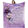 thumbnail image 1 of Gift for Mom from Daughter, Birthday Gifts for Mom, Mom Gifts, for Mom, Best Mom Ever Gifts, I Love You Mom Blanket (Size: 50"x60"), 1 of 6