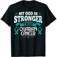 thumbnail image 1 of Gift for Ovarian Cancer Patients Teal Ribbon T-Shirt, 1 of 3