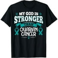 thumbnail image 1 of Gift for Ovarian Cancer Patients Teal Ribbon T-Shirt, 1 of 3