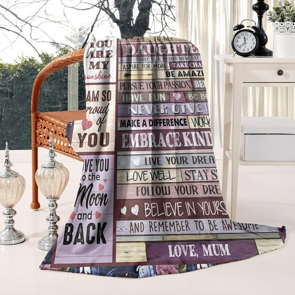 Gift for Son - Soft Flannel Blanket from Mom and Dad - Wonderful Birthday, Wedding or Graduation Gift Soft Cozy Throw Blanket, 50x60 Inch