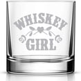 thumbnail image 1 of Gift for Whiskey Drinkers, Engraved Whiskey Glass for Women, Rocks Glass for Wife, 11oz Old Fashioned Cocktail Whiskey Girl Glass, 1 of 5