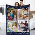 thumbnail image 1 of Gift for mom personalized blanket with photo, mother's day blanket with photo keepsake personalized sublimation blanket for the best mom ever-SW4632-6*Photos-1, 1 of 5