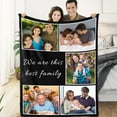 thumbnail image 1 of Gift for mom personalized blanket with photo, mother's day blanket with photo keepsake personalized sublimation blanket for the best mom ever-SW4632-6*Photos-1, 1 of 5