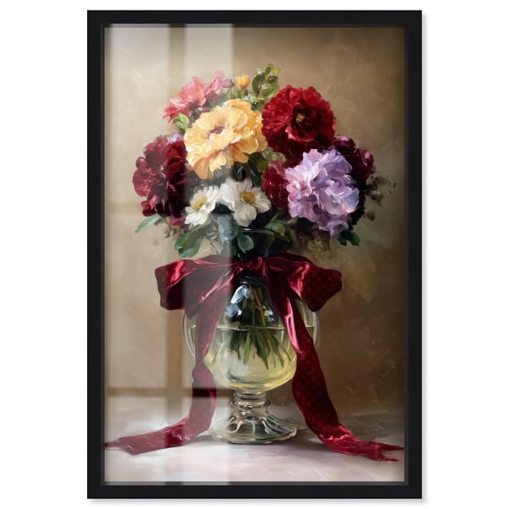 Gift of Flowers Shadowbox Print Autum Art by Art Remedy, Black Frame, 24 x 36