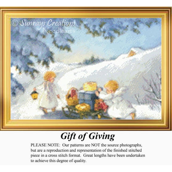 Gift of Giving, Vintage Counted Cross Stitch Pattern (Pattern Only, You Provide the Floss and Fabric)