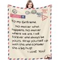 thumbnail image 1 of Gift to My Girlfriend Throw Blankets Anniversary Birthday Gift for Women Men, Husband Romantic Fleece Blanket for Bed Couch, 1 of 6