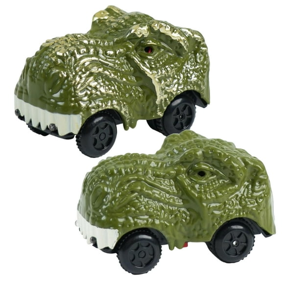 Gift toys Christmas Toy Gifts Dinosaur Electric Track Car With 2 Cars, Thrilling Dinosaur Racing Theme Double-Helix Track Automatic Electric Drive, Led Lights Realistic Sounds Safe Abs