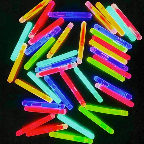 GiftExpress 100 Pcs Small Assorted Color Glow Sticks/Mini Glow Sticks/Fishing Floats Perfect for Stuffing Easter Egg/Zombie Party/Easter Egg Hunt/Halloween Decoration