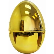 GiftExpress Jumbo Easter Egg - 10" Tall x 7" Wide Extra Large Empty Plastic Eggs - Perfect Kids & Adult Party Toys for Gift Baskets or Egg Hunt Decor - 1 Piece, Gold