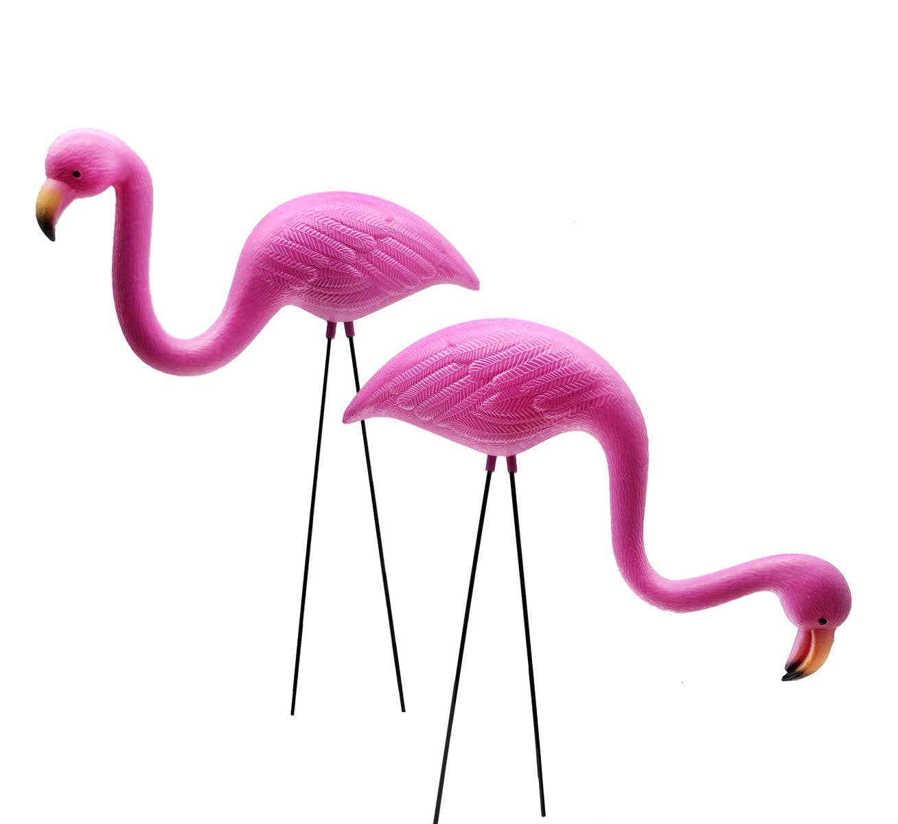 GiftExpress Set of 2, Small Pink Flamingo Yard Ornament/Mini Lawn Flamingo Ornaments/Pink Flamingo Garden Yard Decor (2)