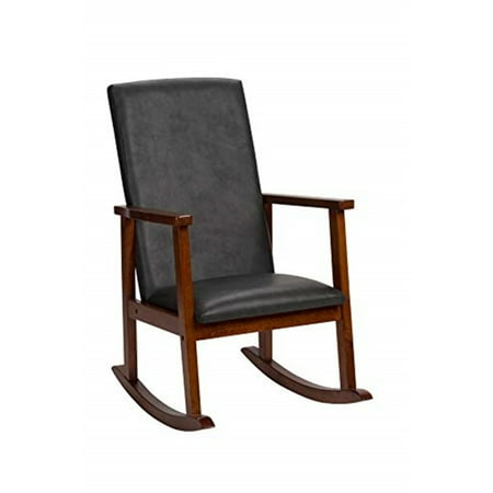 GiftMark Children's Deluxe Rocking Chair w/ Fully Upholstered Grey Seat and Backrest