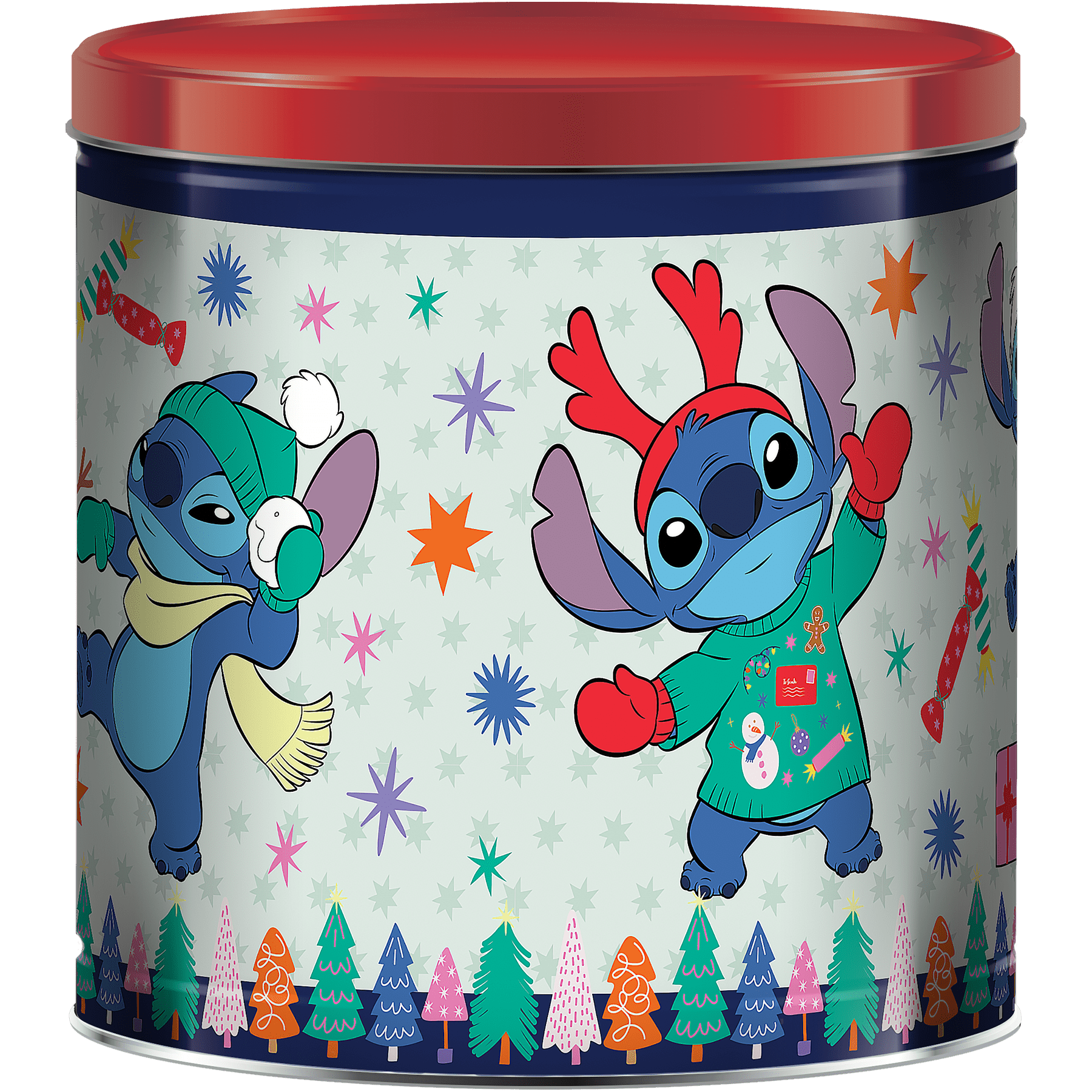 GiftPop Holiday Popcorn Tin, Disney® Stichmas, Assorted Popcorn, 21 oz.