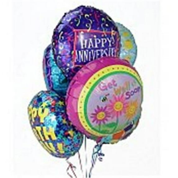 GiftTree 8077 Balloon Bouquet: 6 Mylar - Over the Hill