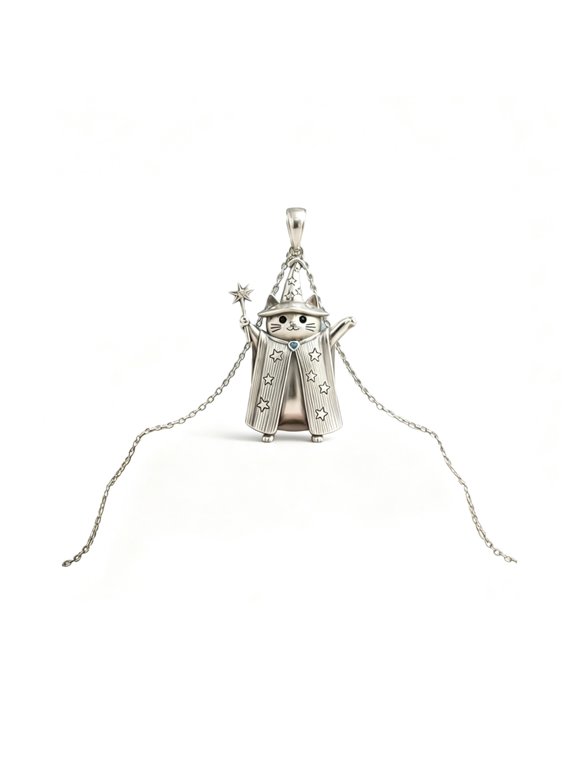 Giftable Wizard Feline Necklace for Casual Wear and Date Outfits