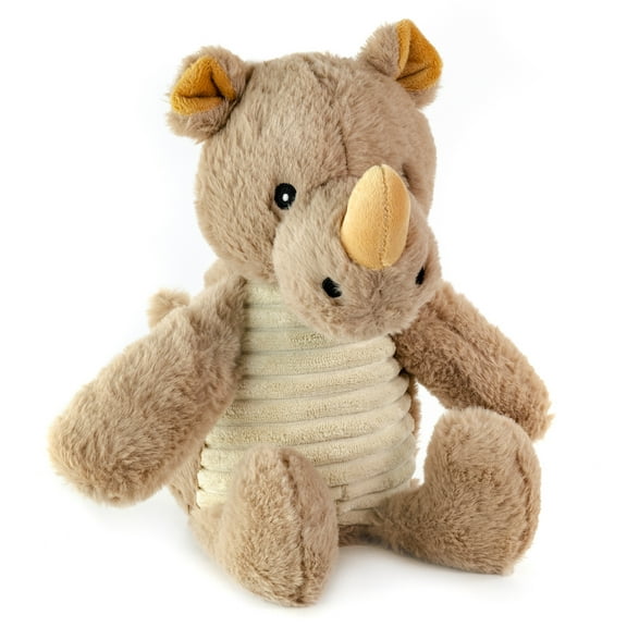Giftable World 13" Rudy Rhino with Squeaker and Corduroy Belly Plush Pet Toy