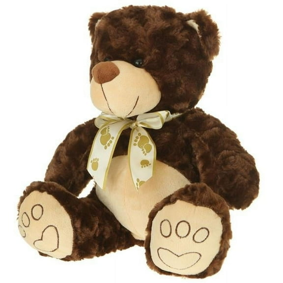 Giftable World A01009 13 in. Plush Bear - Dark Brown