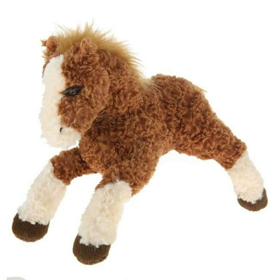 Giftable World A09003 11 in. Plush Horse - Dark Brown