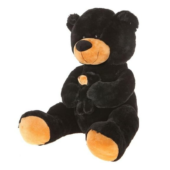 Giftable World B01008 16 in. Bear with Baby - Black