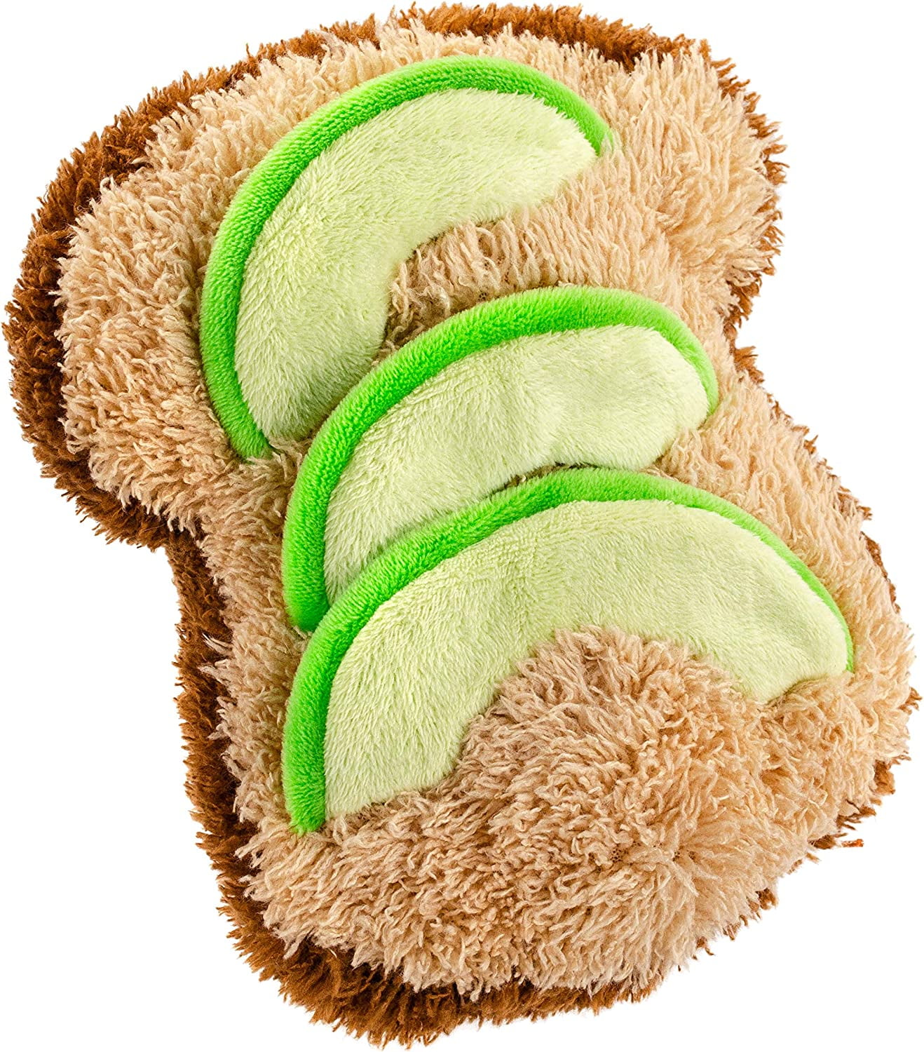 Giftable World Pet 7 Inches Plush Pet Toy Avocado Toast with Squeaker