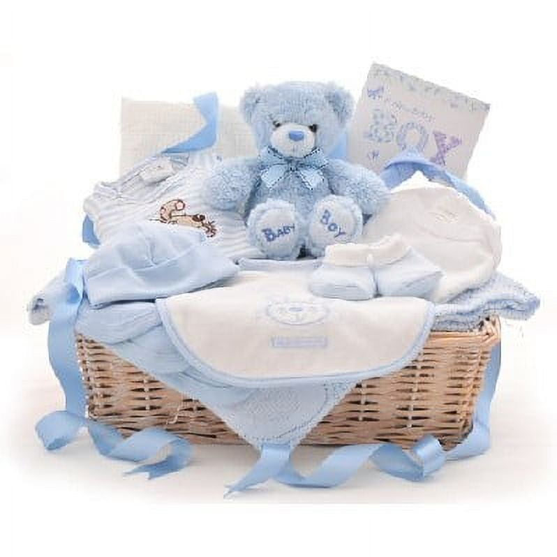 Giftbasket.com Oh Baby! Baby Boy Basket Bodysuits, Sky Blue, Newborn