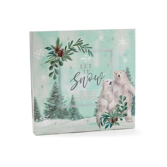 Giftcraft 351876 12 Days of Christmas & 12 Gifts-Let It Snow Advent Calendar
