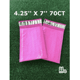 thumbnail image 1 of Giftday777 Waterproof Poly Self-Seal Bubble Mailers Bags, 4" x 8", Pink, 70 Pack, 1 of 5