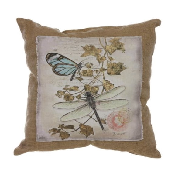 Aves Butterfly Burlap 18" Pillow