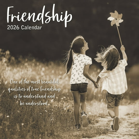 The Gifted Stationery 2026 Square Wall Calendar, Friendship, 16-Month Lifestyles Theme Hanging Calendar with 180 Reminder Stickers, Monthly Family Planner for Home & Creative Spaces, 30 x 30 cm