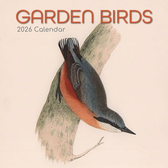 The Gifted Stationery 2026 Square Wall Calendar - 16-Month Coverage & Wall Calendar 2026-180 Reminder Stickers & 2026 Planner - 12x12 in, Garden Birds