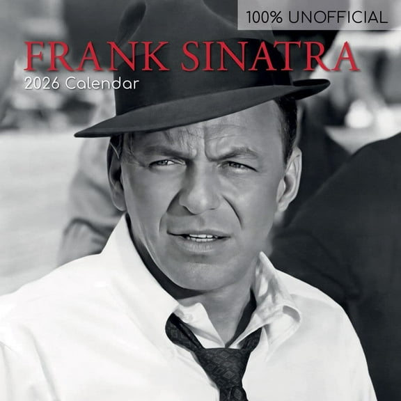 Gifted Stationery Co, Frank Sinatra 2026 Wall Calendar, 12'' X 12'', 16-Month Calendar with Stapled Binding