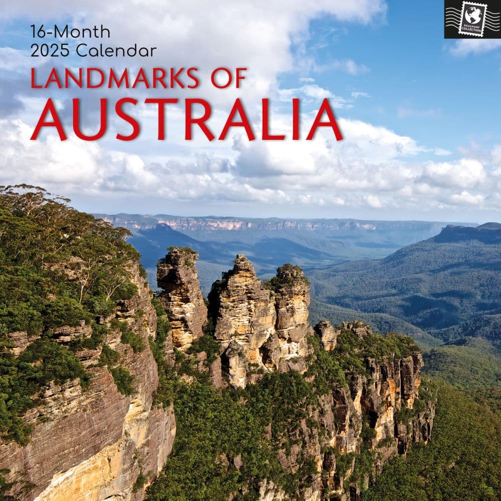 Gifted Stationery Co, Landmarks of Australia 2025 Wall Calendar