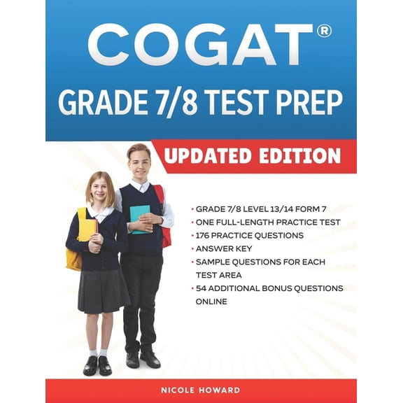 Gifted and Talented Test Prep Cogat(r) Grade 7/8 Test Prep: Grade 7/8 Level 13/14 Form 7, One Full Length Practice Test, 176 Practice Questions, Answe, (Paperback)