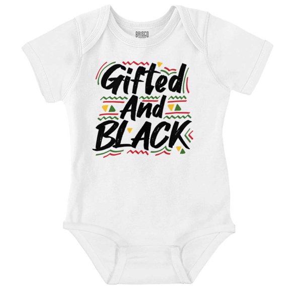 Gifted and Black History Empowerment Bodysuit Jumper Girls Infant Baby Brisco Brands 18M