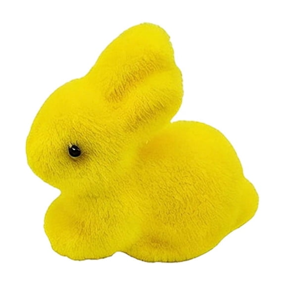 Giftesty 2.64x2.36x1.18in Easter Flocked Colorful Foam Bunny Ornaments, for Spring Wreath Flower Branch Easter Party Home Desktop Decor