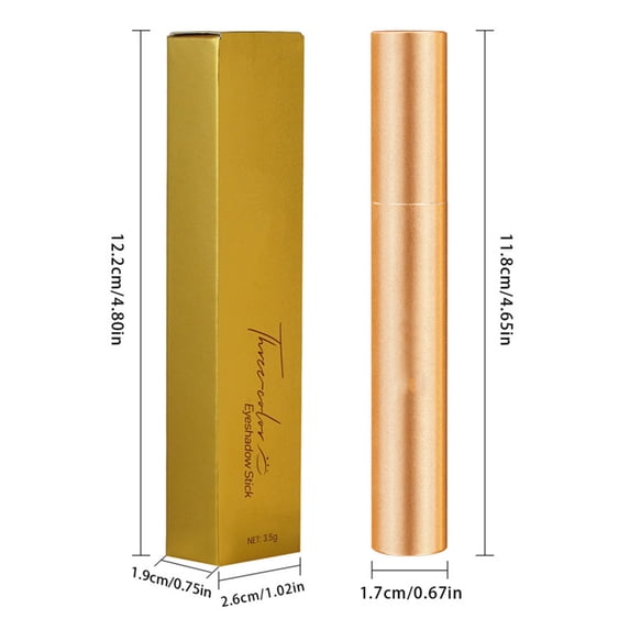 Giftesty 3-in-1 Matte & Shimmer Cream Eyeshadow Stick Waterproof Long Lasting & Crease-proof 3 Gradient Shades Eye Makeup for Starter