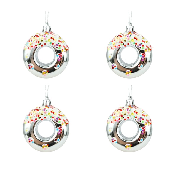 Giftesty 4Pcs Donut Bagel Shaped Plastic Star Tree Topper, Christmas ...