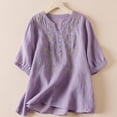 thumbnail image 1 of Giftesty Blouses for Women Dressy Casual Tops for Women Women's Casual Short Sleeve V-Neck Tops Summer Loose Tee Shirts Blouse, 1 of 9