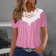 thumbnail image 1 of Giftesty Blouses for Women Dressy Casual Women Fashion Summer Sexy Fold Printed Regular Women Short Sleeves V Neck Button Top, 1 of 6