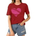 thumbnail image 1 of Giftesty Blouses for Women Dressy Casual Women's Baseball Sport Printed T-shirt with Round Neck and Short Sleeved Top, 1 of 4