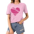 thumbnail image 1 of Giftesty Blouses for Women Dressy Casual Women's Baseball Sport Printed T-shirt with Round Neck and Short Sleeved Top, 1 of 4