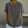 thumbnail image 1 of Giftesty Blouses for Women Dressy Casual Women's Fashion Casual T-Shirt Short Sleeve V-Neck Sweatshirt Tops Blouse, 1 of 6