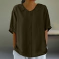 thumbnail image 1 of Giftesty Blouses for Women Dressy Casual Women's Fashion Casual T-Shirt Short Sleeve V-Neck Sweatshirt Tops Blouse, 1 of 6