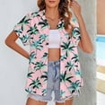 thumbnail image 1 of Giftesty Blouses for Women Dressy Casual Clearance Women's Hawaiian Button-up Shirt Casual Short Sleeve Floral Tropical Print Summer Shirt, 1 of 7
