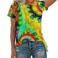 thumbnail image 1 of Giftesty Blouses for Women Dressy Casual Women's Printed Short Sleeved T-shirt Top, 1 of 5