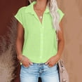 thumbnail image 1 of Giftesty Blouses for Women Dressy Casual Women's Tops Fashion Solid Button Shirt Female V-Neck Loose T-shirt Blouse, 1 of 6