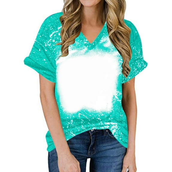 Giftesty Blouses for Women Dressy Casual Women's Tops Women's Fashion Casual Loose Blouse Printing V Neck T-Shirt Blouse Print Tee