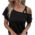 thumbnail image 1 of Giftesty Blouses for Women Fashion 2024 Fashion Woman Short Sleeve V-Neck Blouse Causal Pullover Pockets Tops, 1 of 6