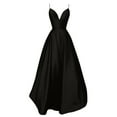 thumbnail image 1 of Giftesty Dresses for Women Under $10,Women's Solid Color V-Neck Suspender Sleeveless Evening Dress, 1 of 4